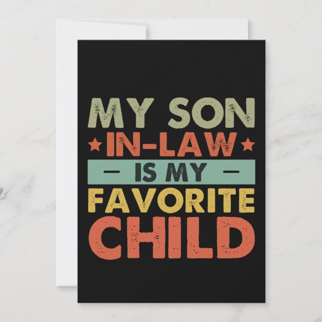 Invitation Mon Fils En Droit Est Ma Famille D'Enfants Préféré (Devant)