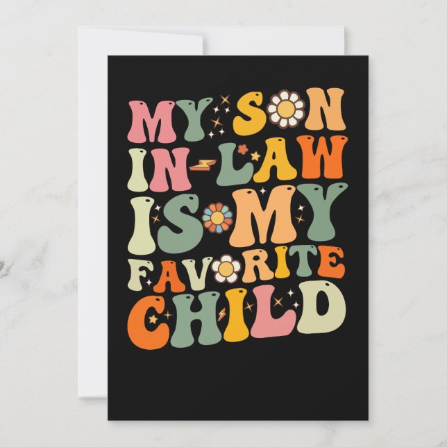 Invitation Mon Fils En Droit Est Mon Enfant Favori Retro Supe (Devant)