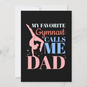 Invitation Mon gymnaste préféré m'appelle Papa