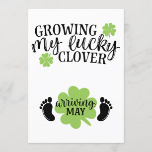 Invitation Mon Lucky Clover Arrive Peut St patrick