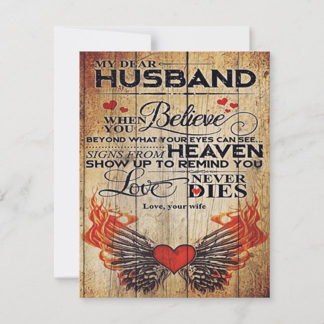 Invitation Mon mari cadeau d'anniversaire | Lettre Pour Mari  (Devant)