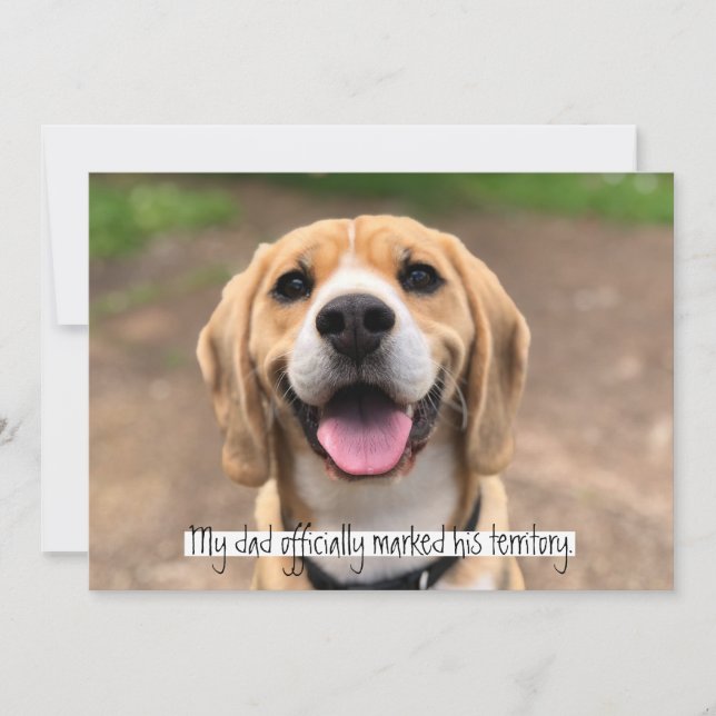 Invitation Mon père a officiellement marqué son territoire (Devant)