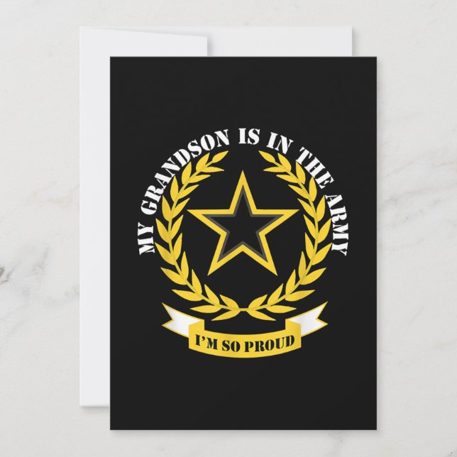 Invitation Mon Petit-Fils Est En Cadeau De L'Armée (Devant)