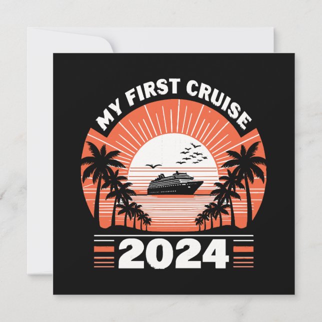 Invitation Mon premier voyage en mer 2024 (Dos)