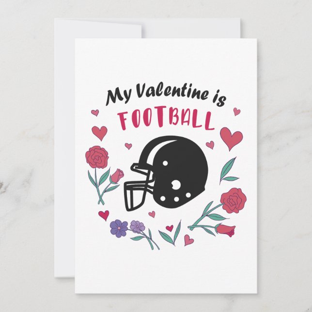 Invitation Mon Valentin est le Football (Devant)