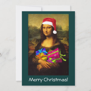 Invitation Mona Lisa Père Noël