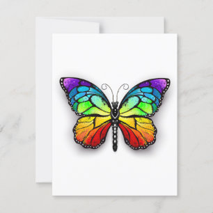 Invitation Monarque papillon arc-en-ciel
