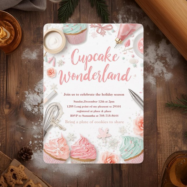 Invitation Monde merveilleux de Cupcake Pastel (Créateur téléchargé)