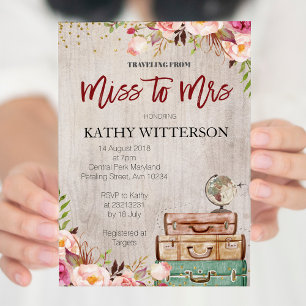 Invitation Mondiale Voyage Bridal Shower