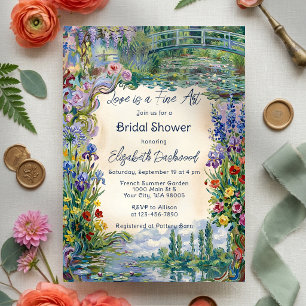 Invitation Monet Beaux-Arts dans le Jardin Floral Baby Shower