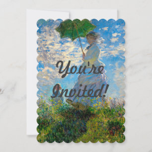 Invitation Monet Femme Parasol Impressionnisme