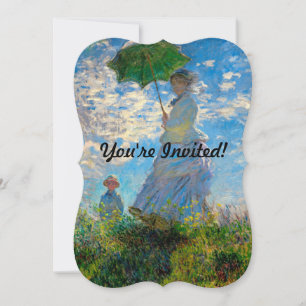Invitation Monet Femme Parasol Impressionnisme