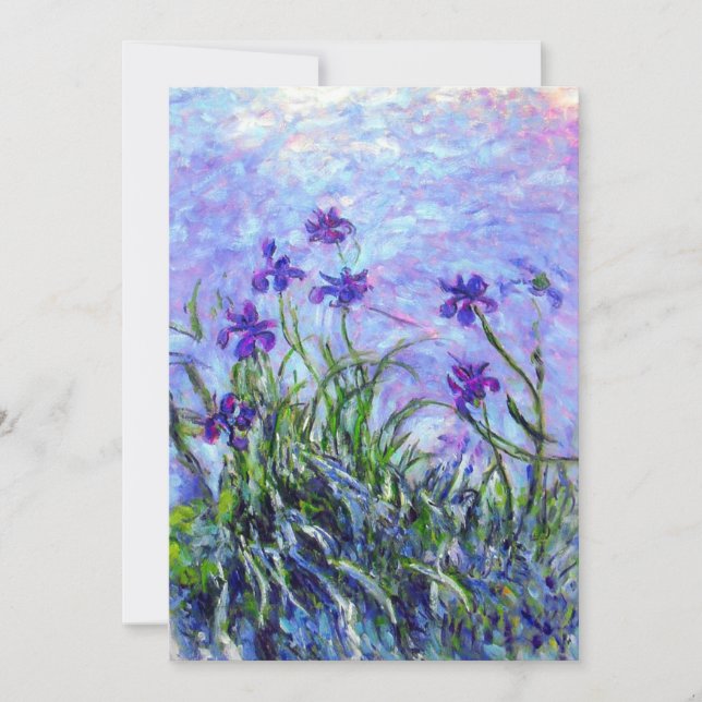Invitation Monet Lilac Irises (Devant)