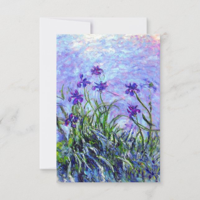 Invitation Monet Lilac Irises (Devant)