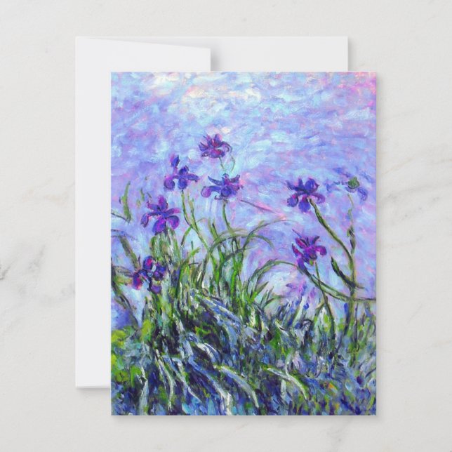 Invitation Monet Lilac Irises (Devant)