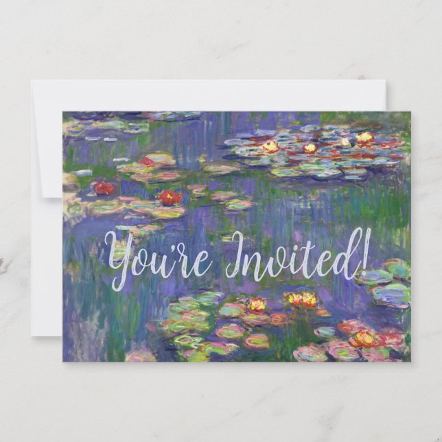 Invitation Monet Water Lilies Chef-d'oeuvre Peinture (Devant)