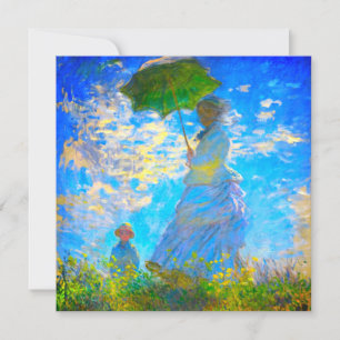 Invitation Monet Woman avec un parasol