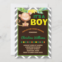 Monkey Boy Baby shower Jungle
