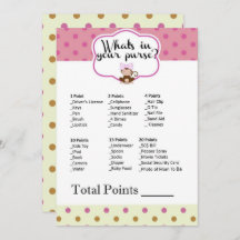 Monkey Girl Baby shower Ce qui est dans votre jeu