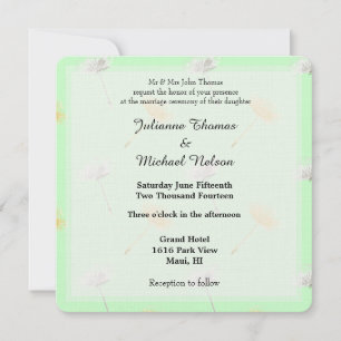Invitation Monnaie Souhaite Dandelion Flowers Mariage