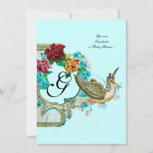 INVITATION MONOGRAM BABY SHOWER 3