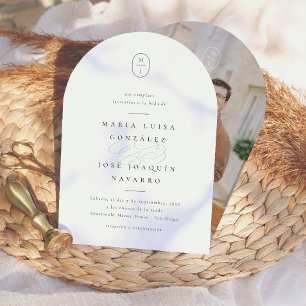 Invitation Monograma Formal Invitación de Boda Elegante