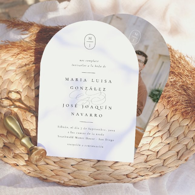 Invitation Monograma Formal Invitación de Boda Elegante (Créateur téléchargé)