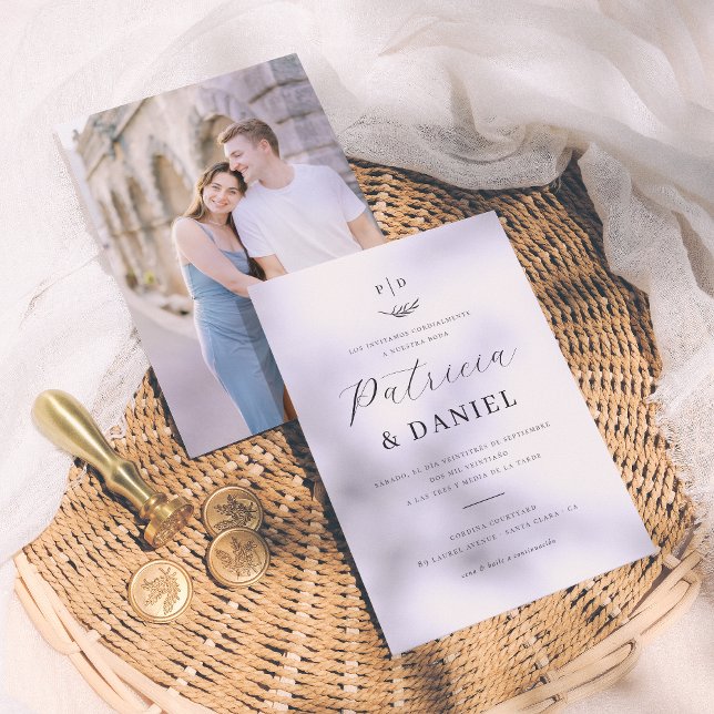 Invitation Monograma Minimalista Invitación de Boda Formal (Créateur téléchargé)