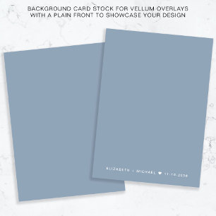 Invitation Monogramme Arrière - plan bleu Dusty pour superpos