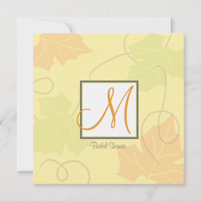 Invitation Monogramme Autumn Bridal Shower (Devant)