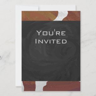 Invitation Monogramme Brown et blanc de vache