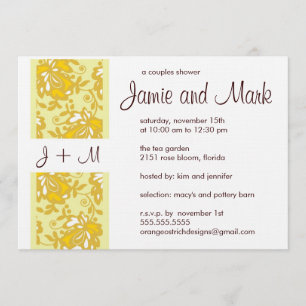 Invitation Monogramme Couples Shower