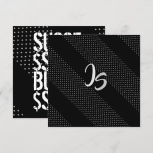 Invitation Monogramme d'argent personnel prospère