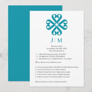 Invitation Monogramme de calligraphie classique pour réponse