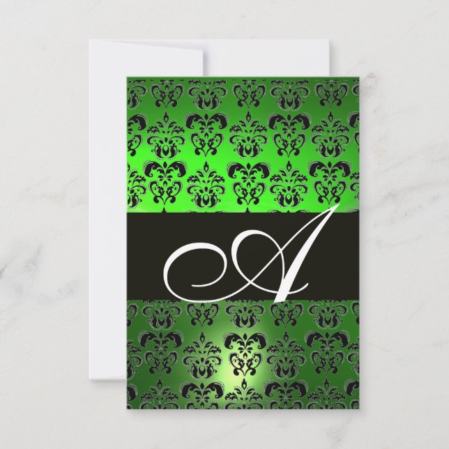 INVITATION MONOGRAMME DE DOMMASQUES BLANCS VERTS NOIRS (Devant)