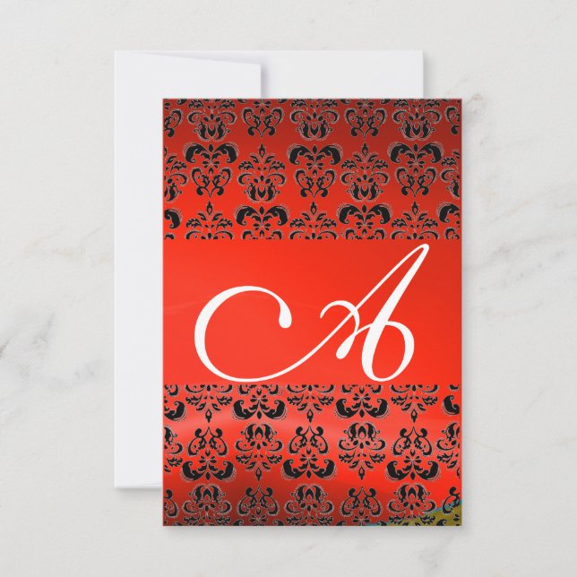 INVITATION MONOGRAMME DE GEM BLACK ROUGE (Devant)