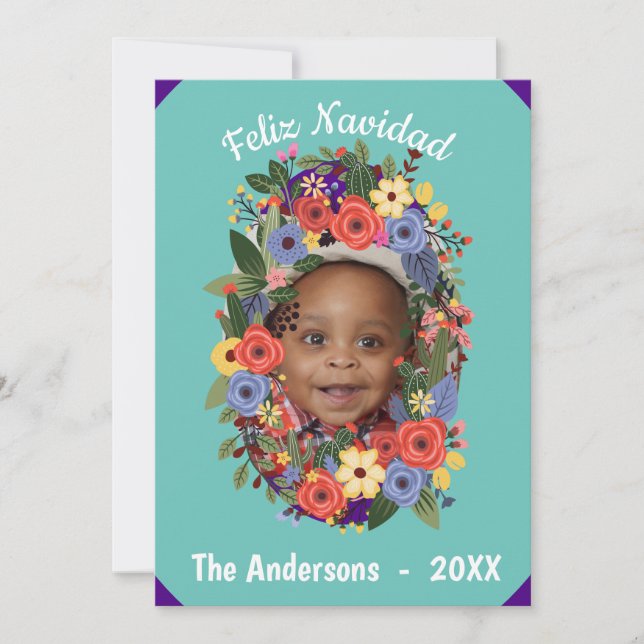 Invitation Monogramme de Noël de la fête mexicaine (Devant)