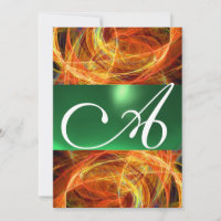 MONOGRAMME DE PHOTON jaune émeraude vert