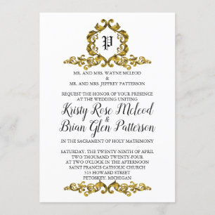 Invitation Monogramme d'or