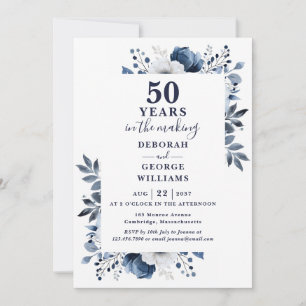Invitation Monogramme du 50e anniversaire du Mariage de la ma
