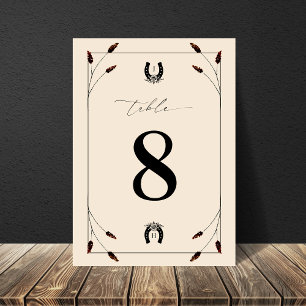 Invitation Monogramme du fer à cheval occidental Tableau Numé