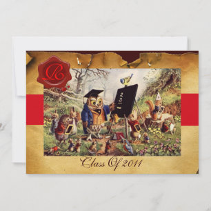 INVITATION MONOGRAMME DU GRADUM DE LA CIRE DE PARCHEMENT ENSE