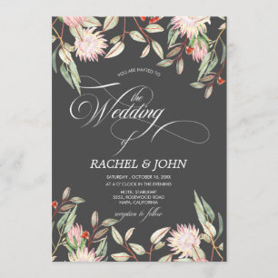 Invitation Monogramme du Mariage calligraphique australien