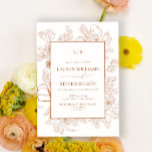 Invitation Monogramme Elegant Orange Floral Line Art Mariage<br><div class="desc">Cette Faire-part de mariage d'Art Monogram Elegant Orange Floral Line incarne un raffinement et une élégance intemporels, capturant l'essence d'une histoire d'amour aussi audacieuse et raffinée que le couple qu'elle célèbre. Avec ses lignes épurées, son design minimaliste et son monogramme magnifiquement encadré, cette invitation donne le ton d'une journée de...</div>
