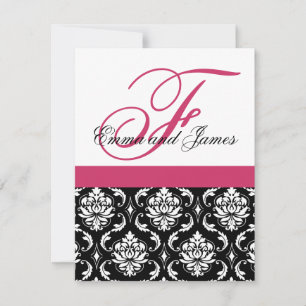 Invitation Monogramme fait sur commande Fushia #2 de