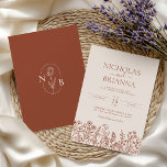 Invitation Monogramme Fleur sauvage minimaliste Mariage en te<br><div class="desc">Invitation Monogram Mariage minimaliste Fleur sauvage Terracotta . Personnalisez facilement en remplaçant chaque info. Vérifiez l'aperçu avant d'ajouter au panier.</div>