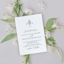 Monogramme Floral Minimaliste Noir & Blanc de Mari