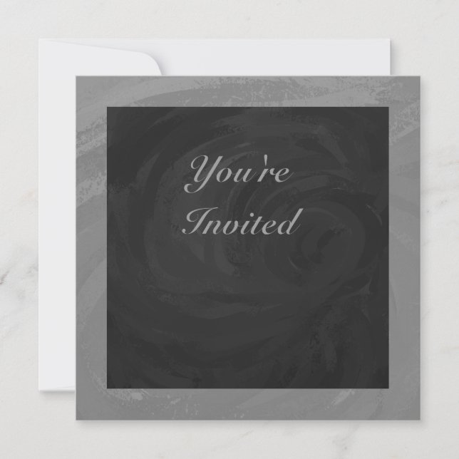 Invitation Monogramme gris ardoise (Devant)