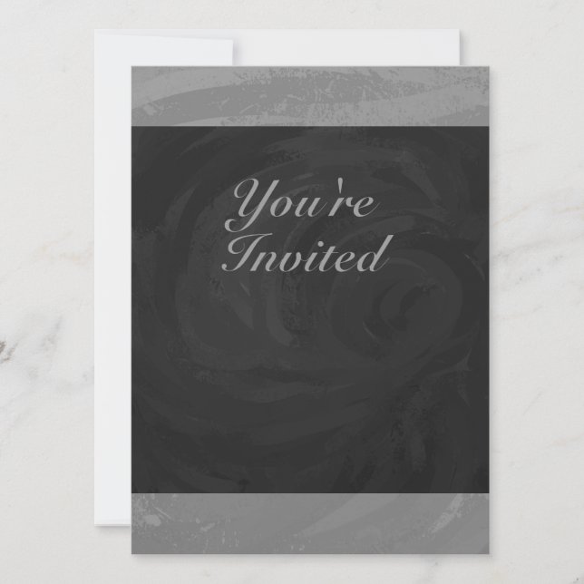 Invitation Monogramme gris ardoise (Devant)