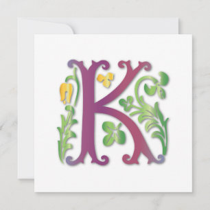 Invitation Monogramme K Fleur-de-lis